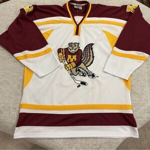 Colosseum Minnesota Golden Gophers Hockey Jersey Mens Medium Embroidered Adult